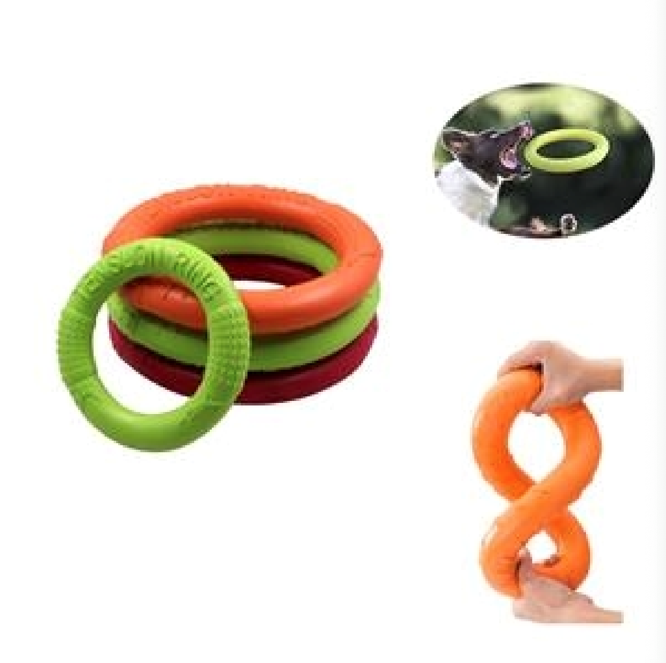 Dog Training Ring Fitness Tool Flying and Floatable Disc 2