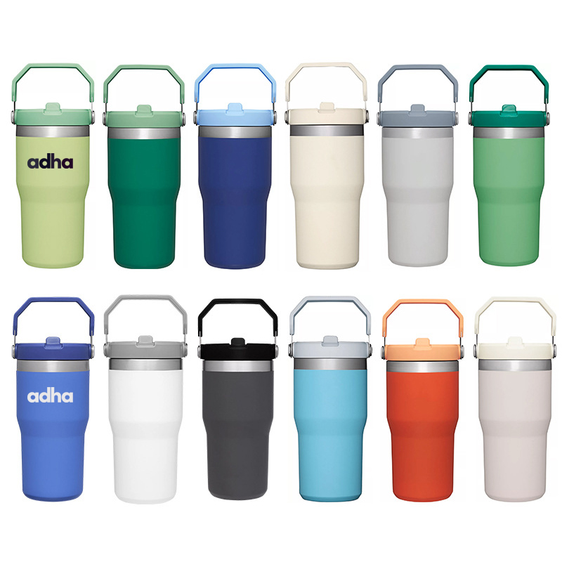 20 Oz Vacuum Flip Straw Tumbler (Silk-screen / Laser Engraved) 6
