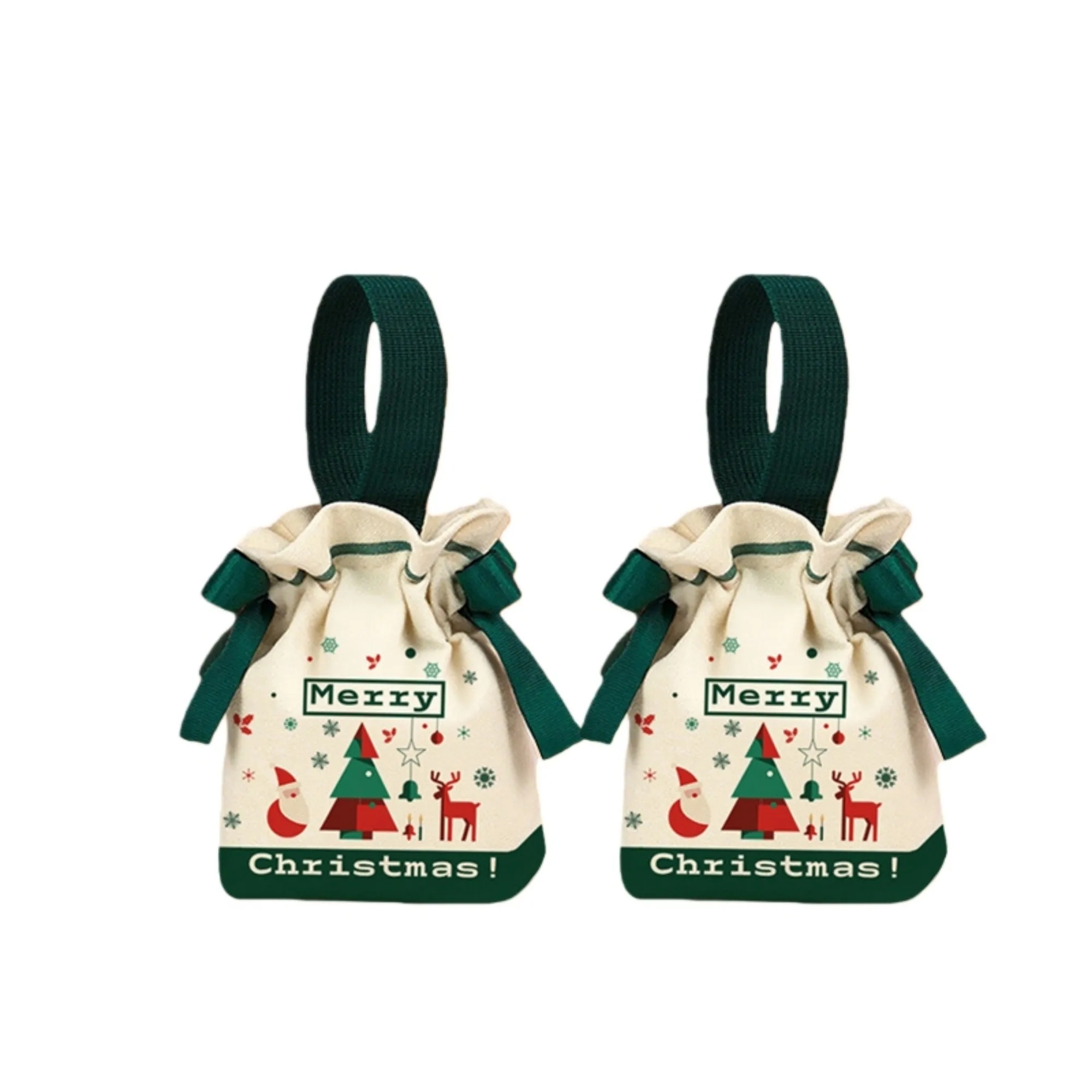 Canvas Christmas Drawstring Bag 5