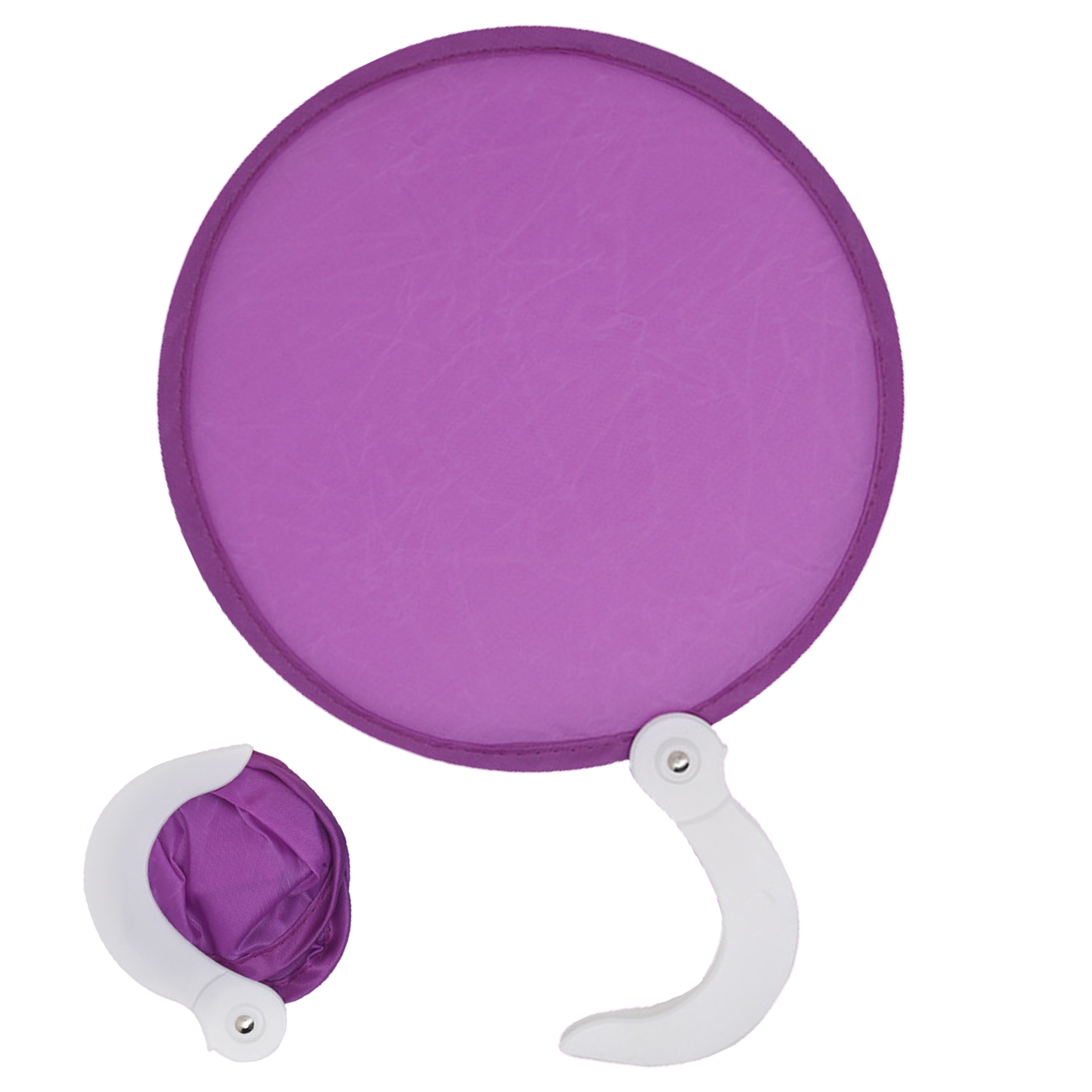 Folding Nylon Handheld Fan With Pouch 6