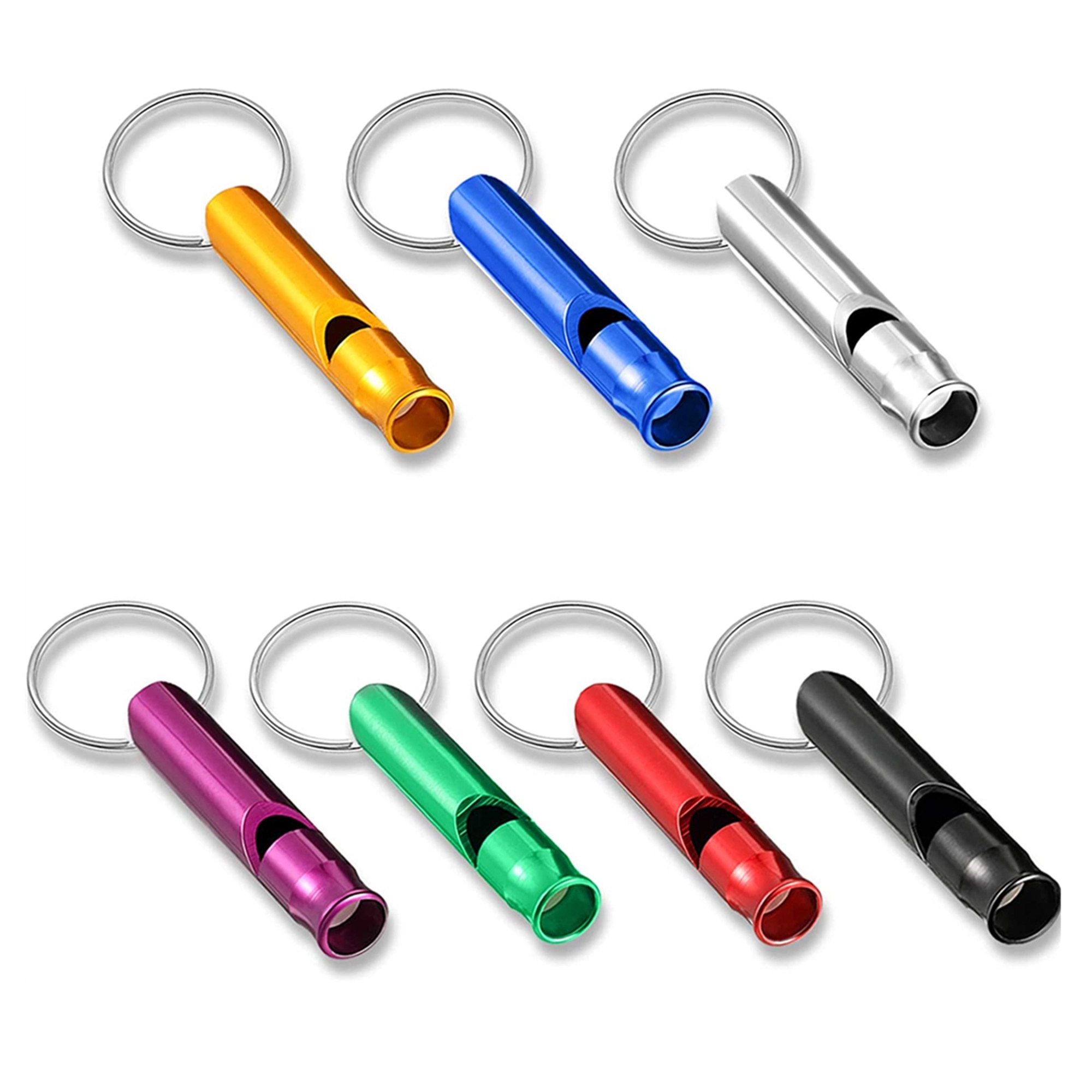 Aluminum Emergency Whistle with Keychain 2