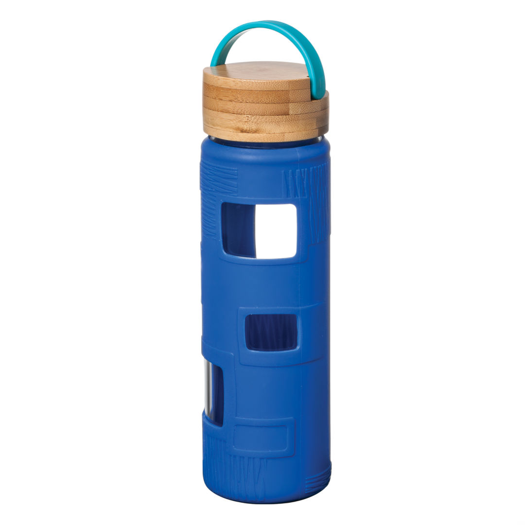 Astral Bottle w/Teal Lid - 22oz, custom glassware with logo imprint 5