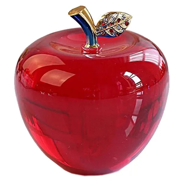 Crystal Glass Red Christmas Apples 7
