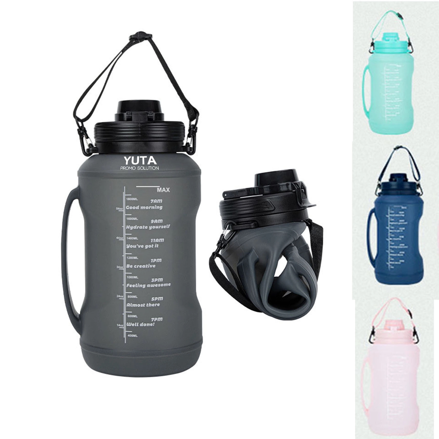 64Oz Silicone Collapsible Sports Water Bottle 1