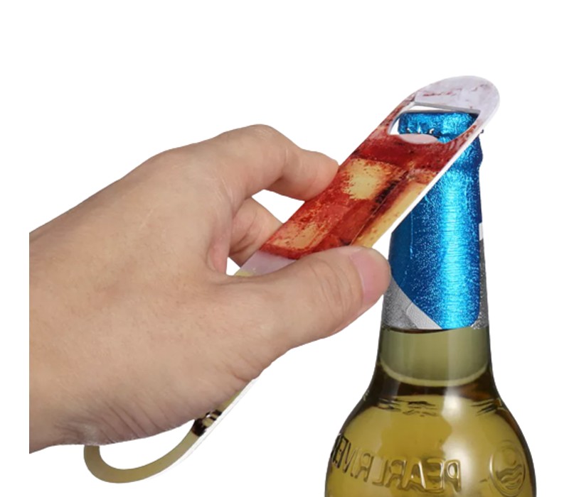 Paddle Shaped Bottle Opener with Key Loop 4