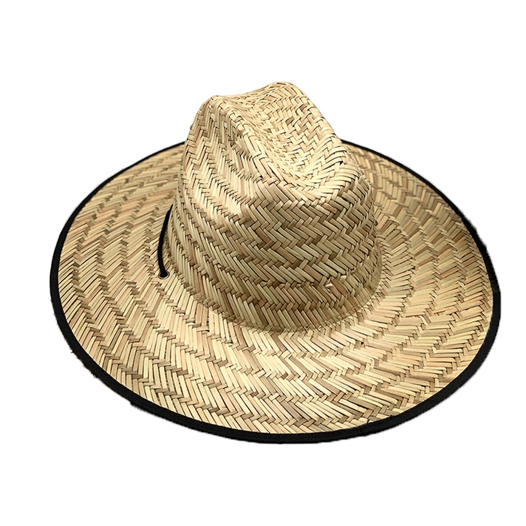 Sun Protection Cowboy Straw Hat W/Custom Patch 2