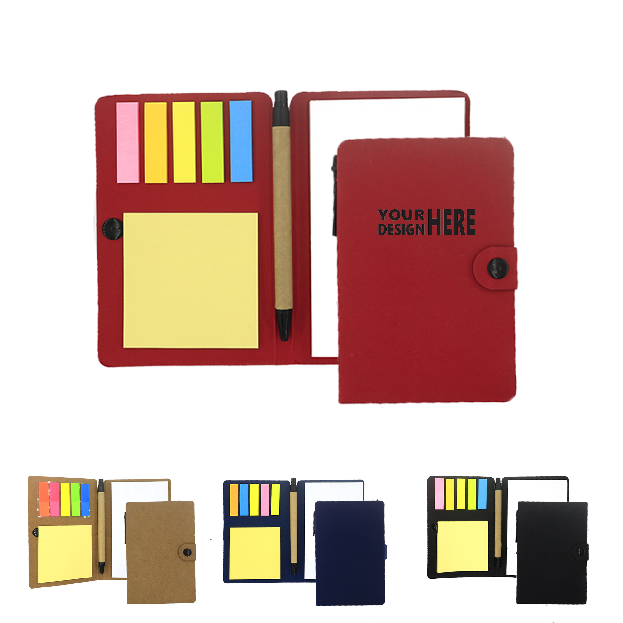 MOQ 20 PCS Self-Adhesive Note Pad With Pen 1