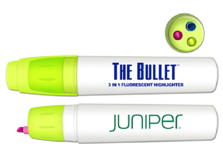 The Bullet Twist Action 3 Color Retractable Fluorescent Highlighter