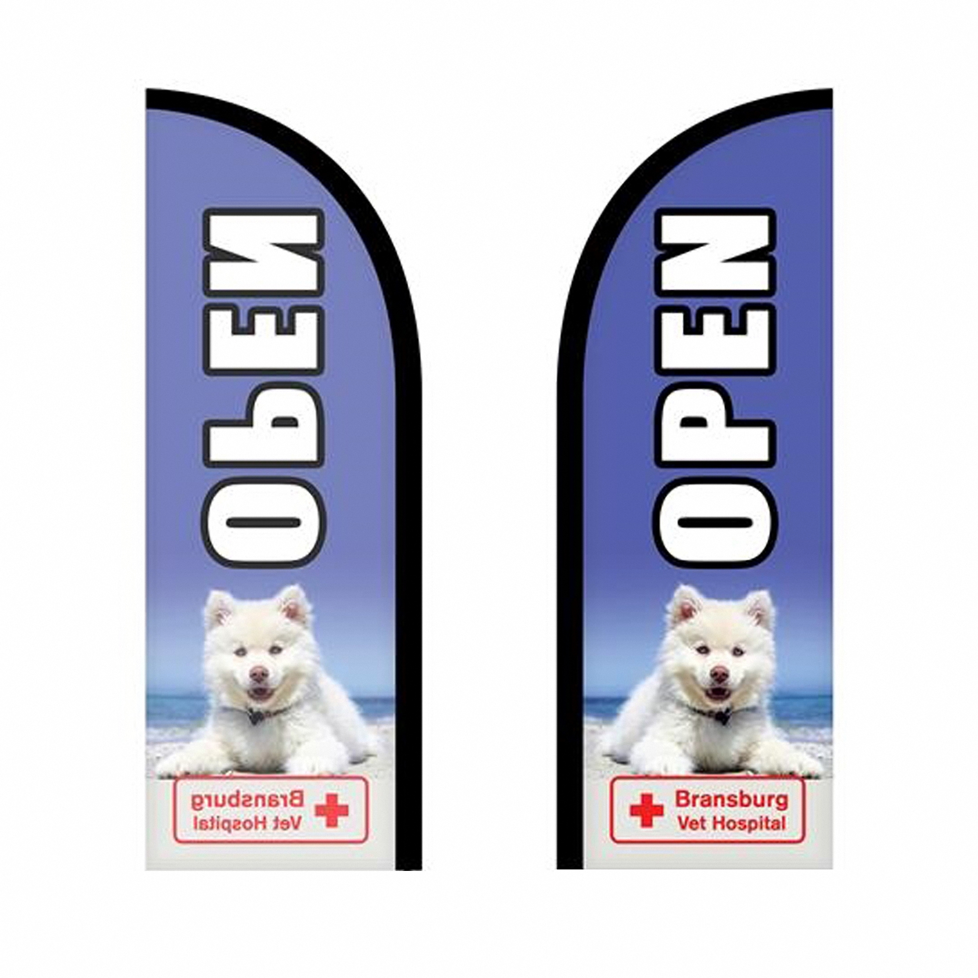 7-Foot Double-Sided Half Drop Cloth Banner 2