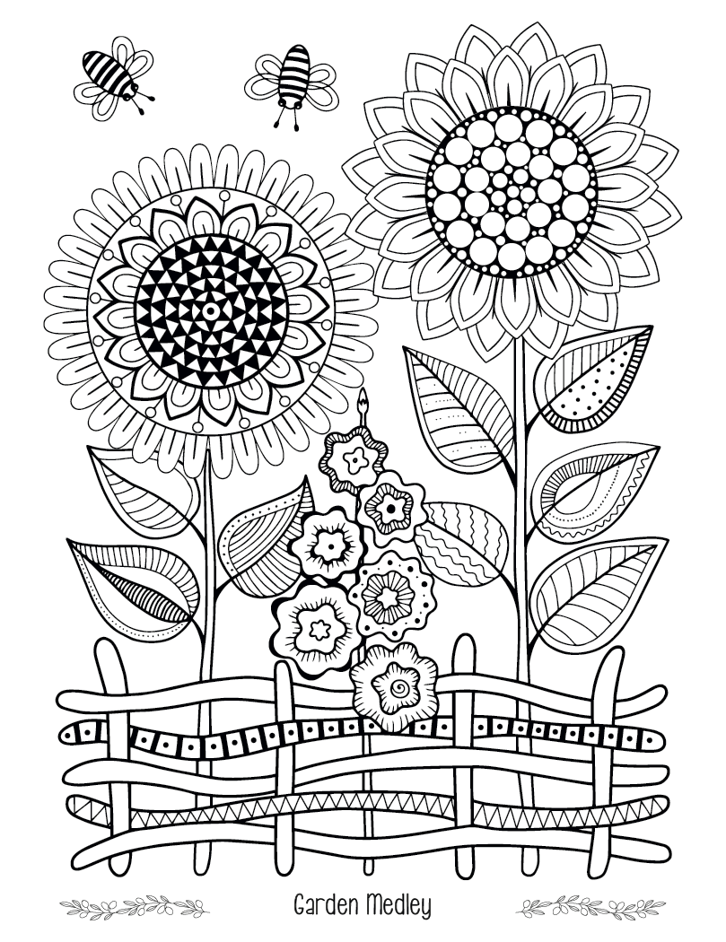 Good Value™ Floral Bliss Adult Coloring Book 4