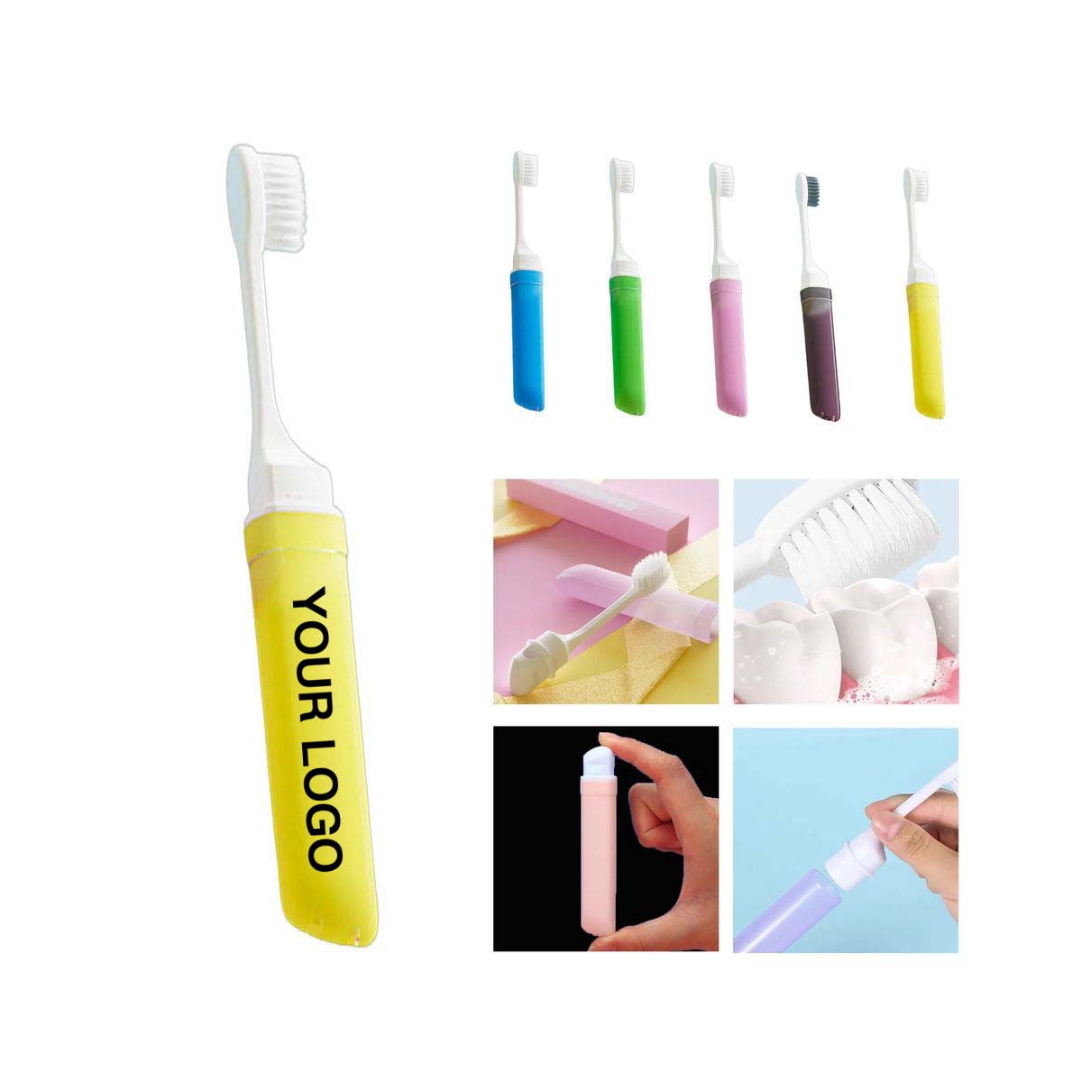Compact PP Folding Toothbrush with Soft Bristles 1