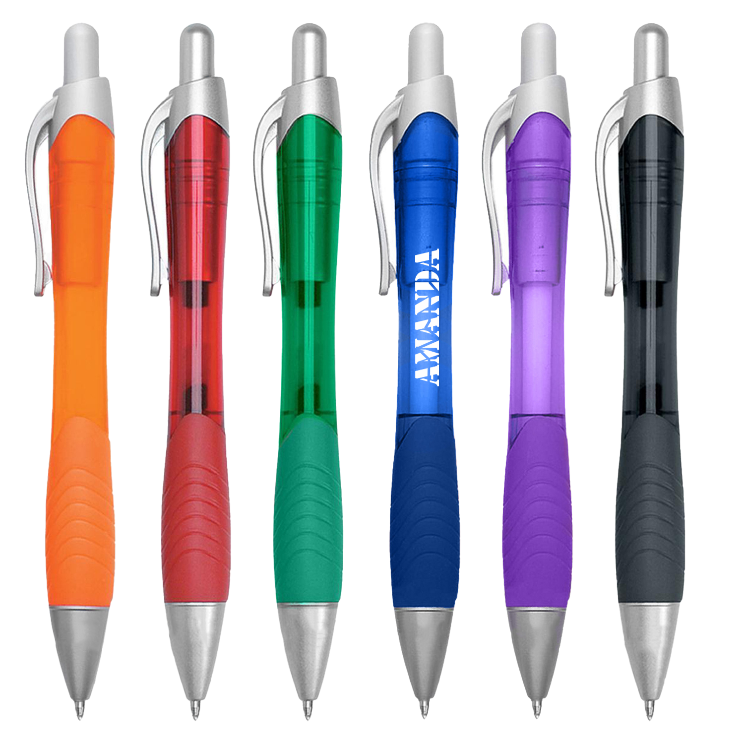 Translucent Plastic Push-Button Ballpoint-Pen 5