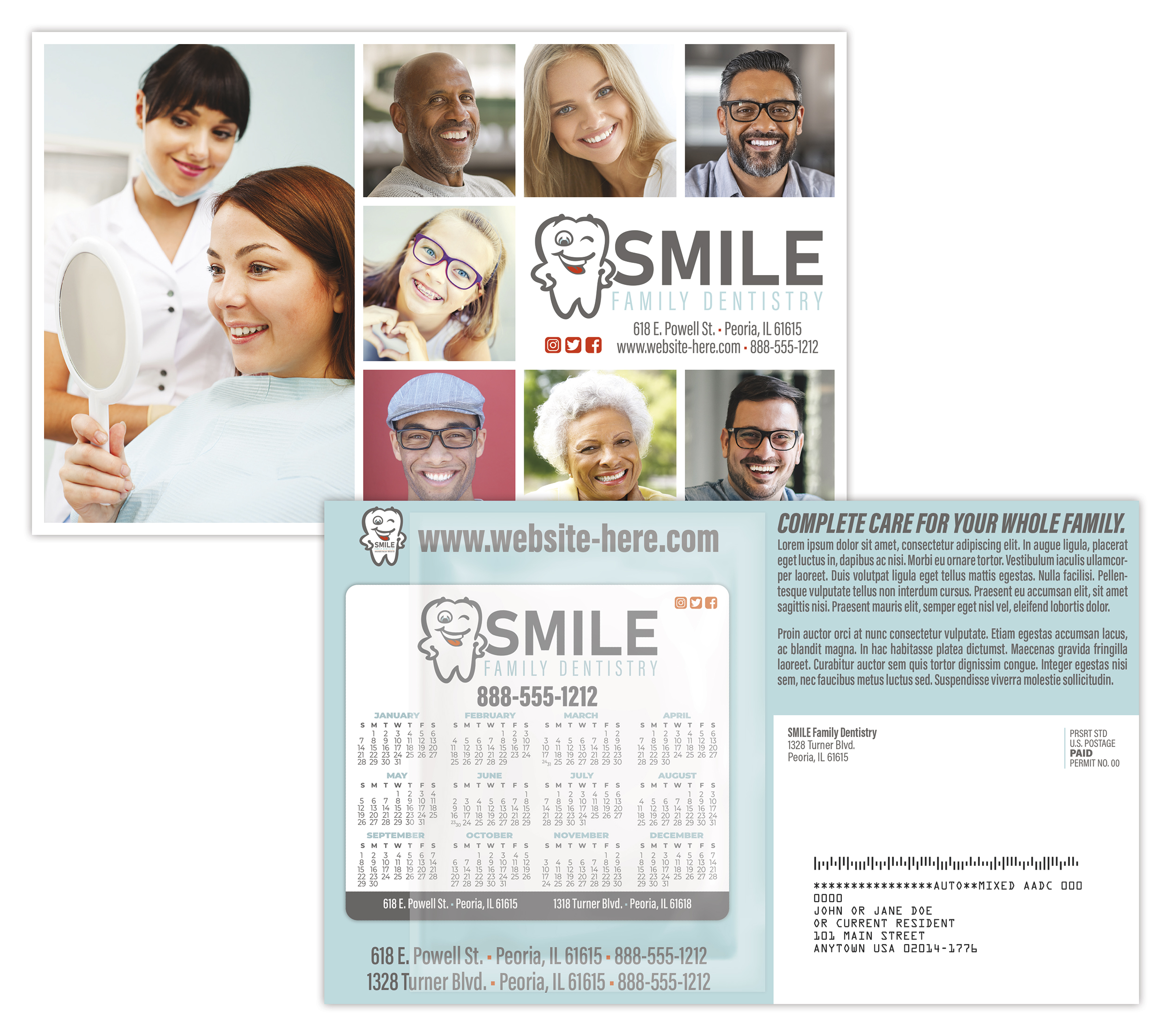 ClearPeel Postcard (8.5x5.25) - Laminated with 3.5x4 Magnet (25 mil.) - 14 pt. 2