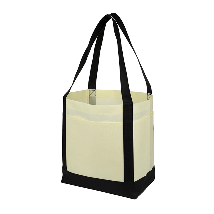 18"W x 12"H x 7" Gusset - "THE CRUISER" Faux Canvas 3-Pocket Value Tote 28