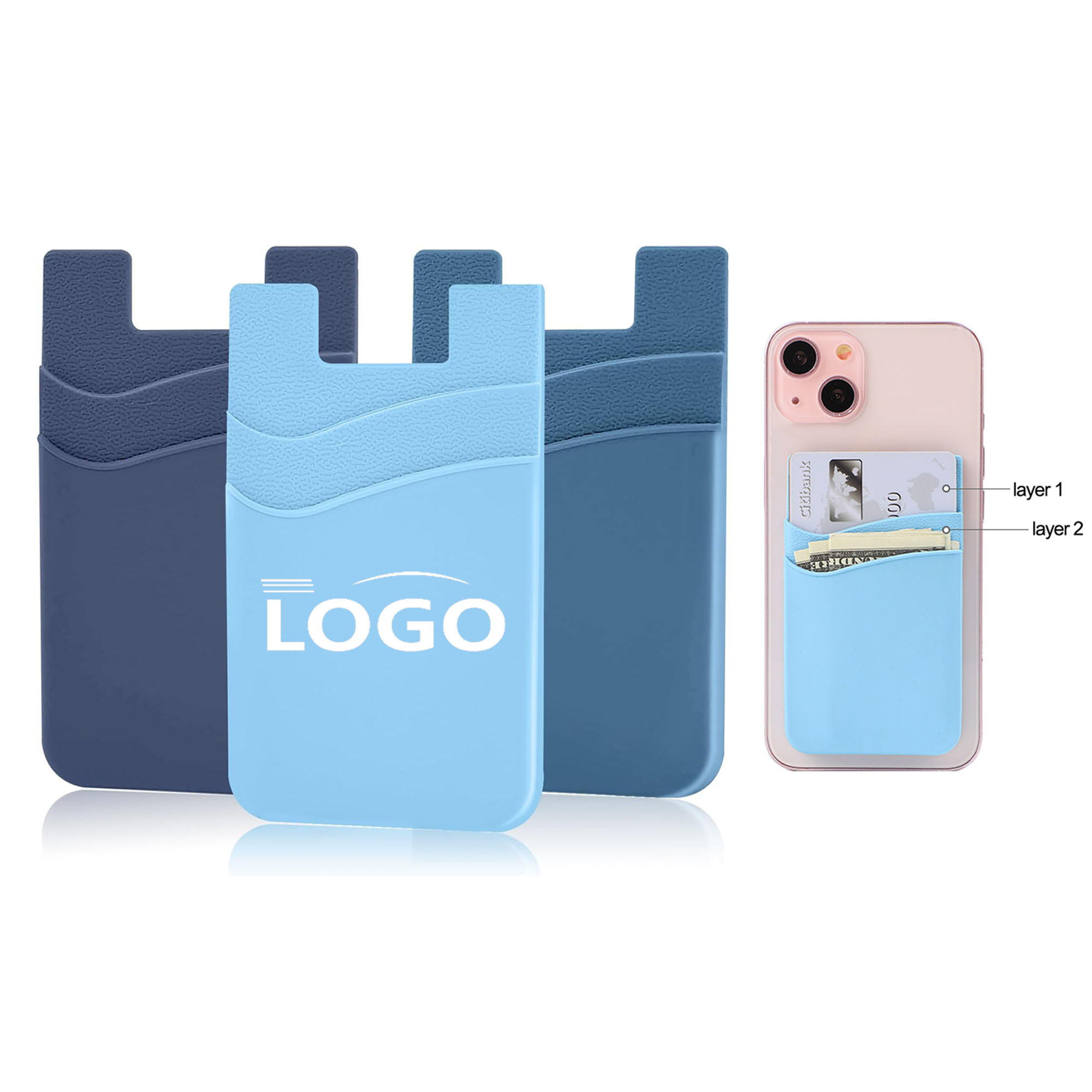 Silicone Phone Wallet Phone Sticker 3