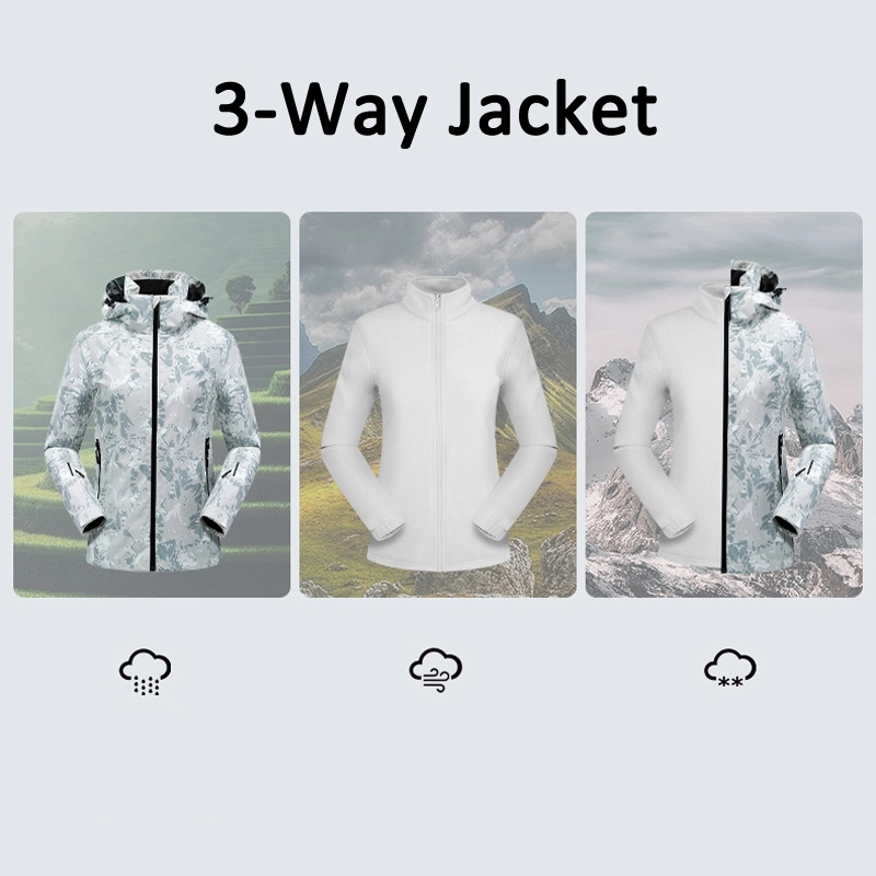 Waterproof Detachable 2-layer Hiking Jacket & Outdoor Coat 5