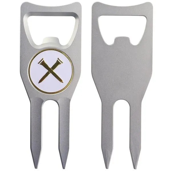 Golf Ball Marker Divot Repair Tool With Bottle Opener 7