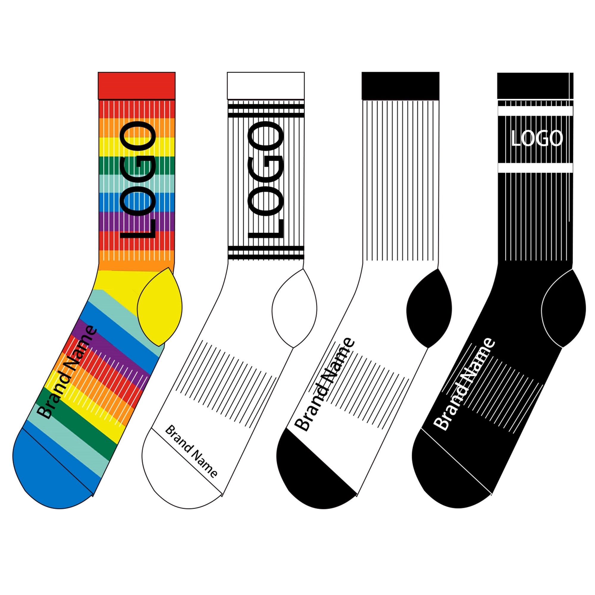 Full Color Print Socks MOQ 50 pairs 2