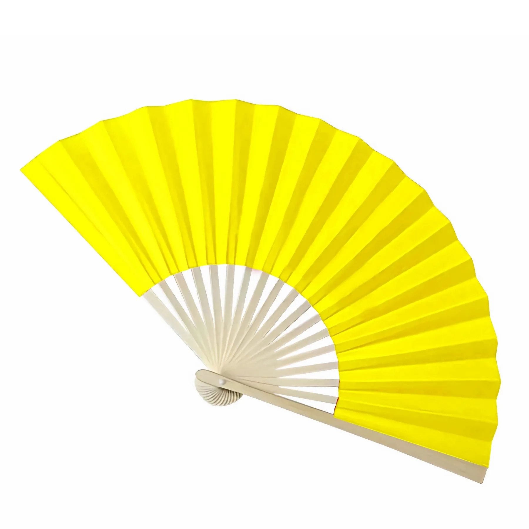 Full Color Folding Paper Fan with Bamboo Handle 2