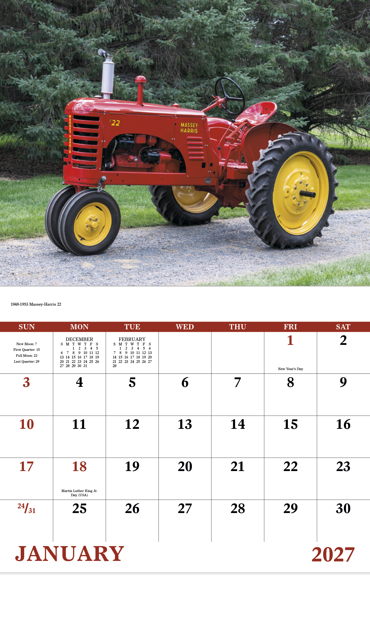 Good Value™ Classic Tractor - Stapled Calendar 41