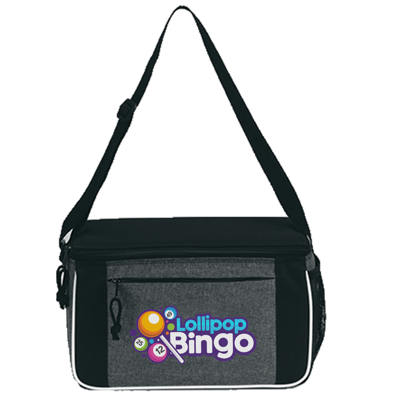 Premium Insulated 8 Pack Lunch Cooler Bag w/ Front Pocket & Side Mesh (11" x 7" x 6") 3