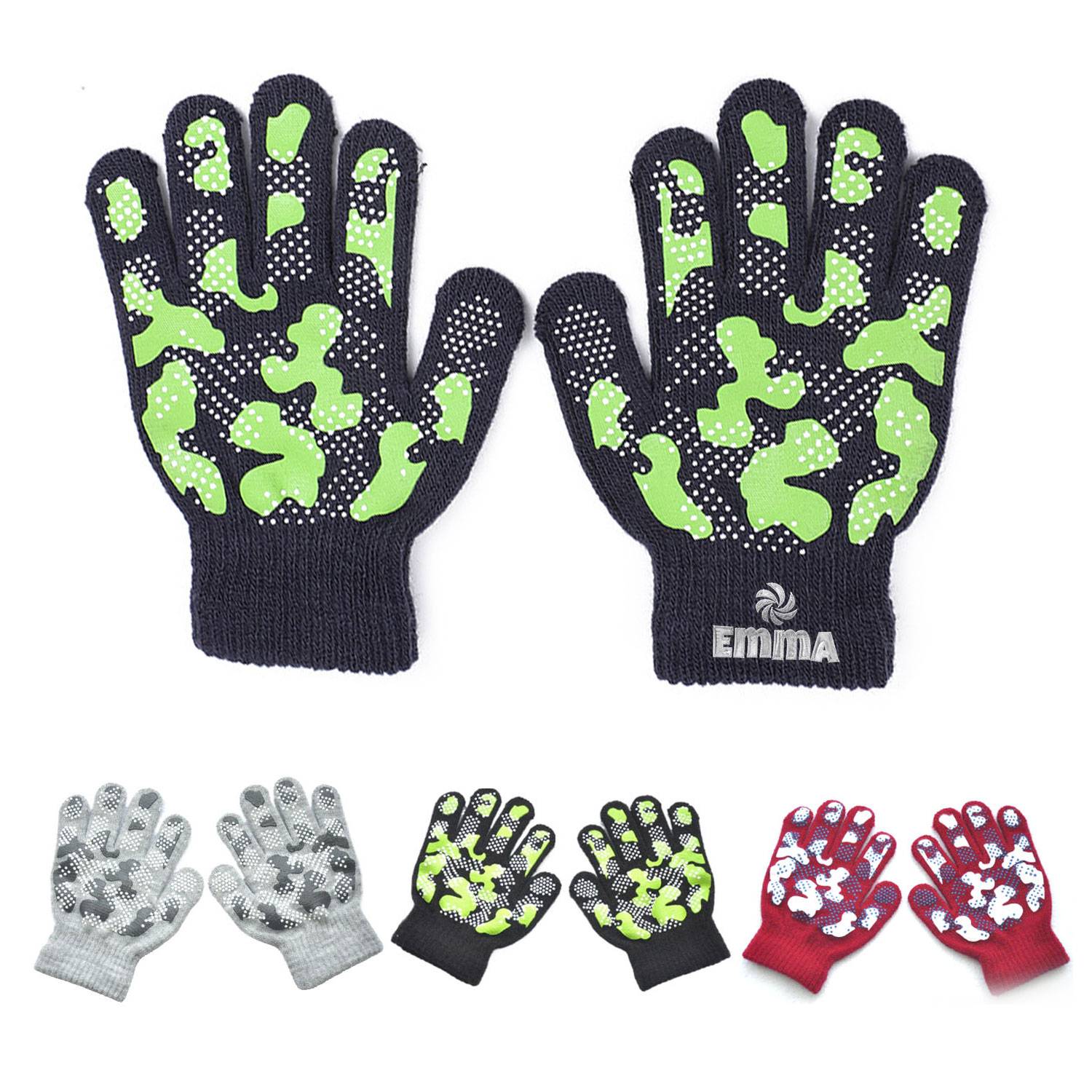 Polyester Kids Winter Warm Thick Plush Gloves 1