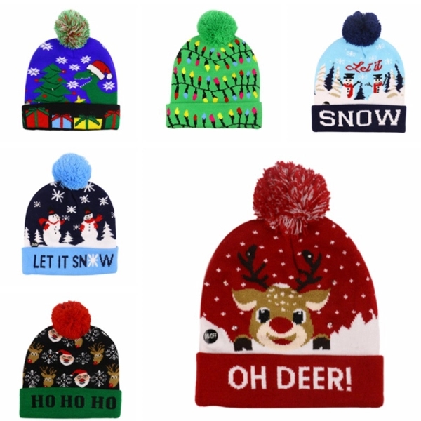 LED Knitted Christmas Beanie 8