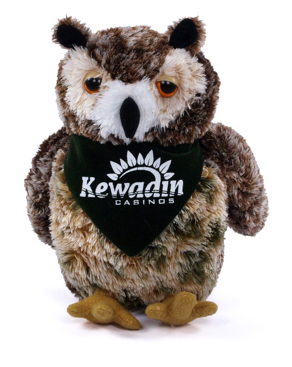 8" Osmond Owl with bandana and one color imprint 2