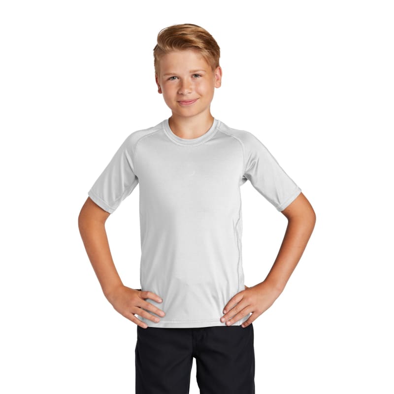 Sport-Tek Youth Rashguard Tee. 23
