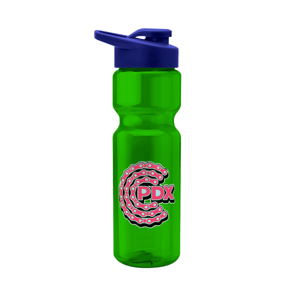 Blazer 28oz Transparent Bike Bottle w/Drink-thru Lid 2310