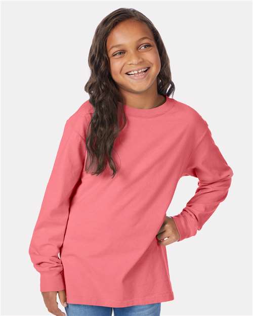 Youth Garment-Dyed Long Sleeve T-Shirt - GDH275 17