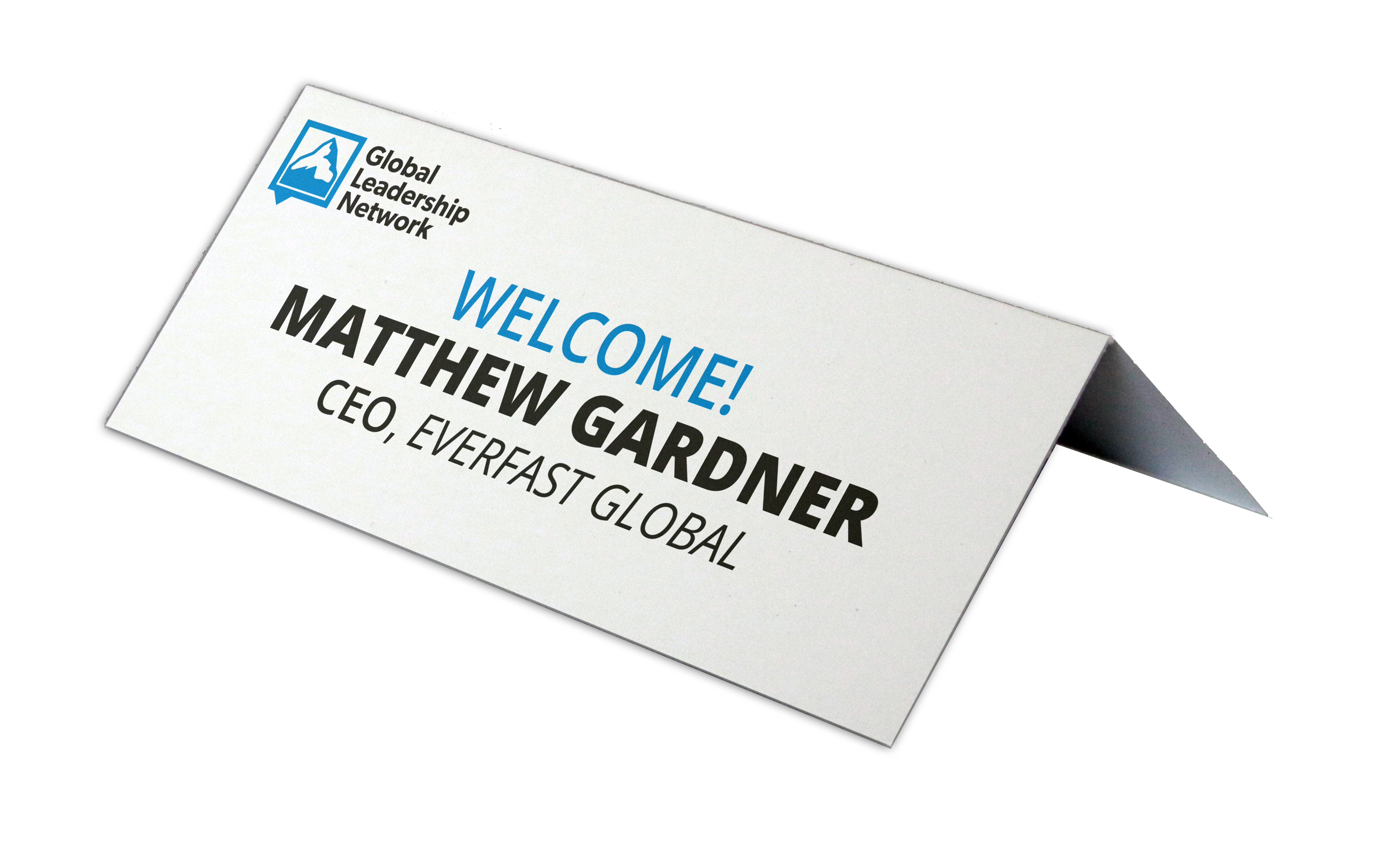 USA Made Premium Card Stock 1/2 Fold Table Tent Sign (5"Wx6"H)