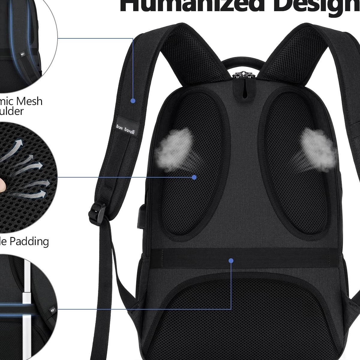 Travel Waterproof Laptop Backpack with USB Charging Port 11