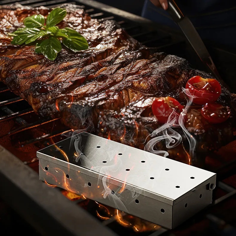 Stainless Steel Smog Box for Gas Grilling 5