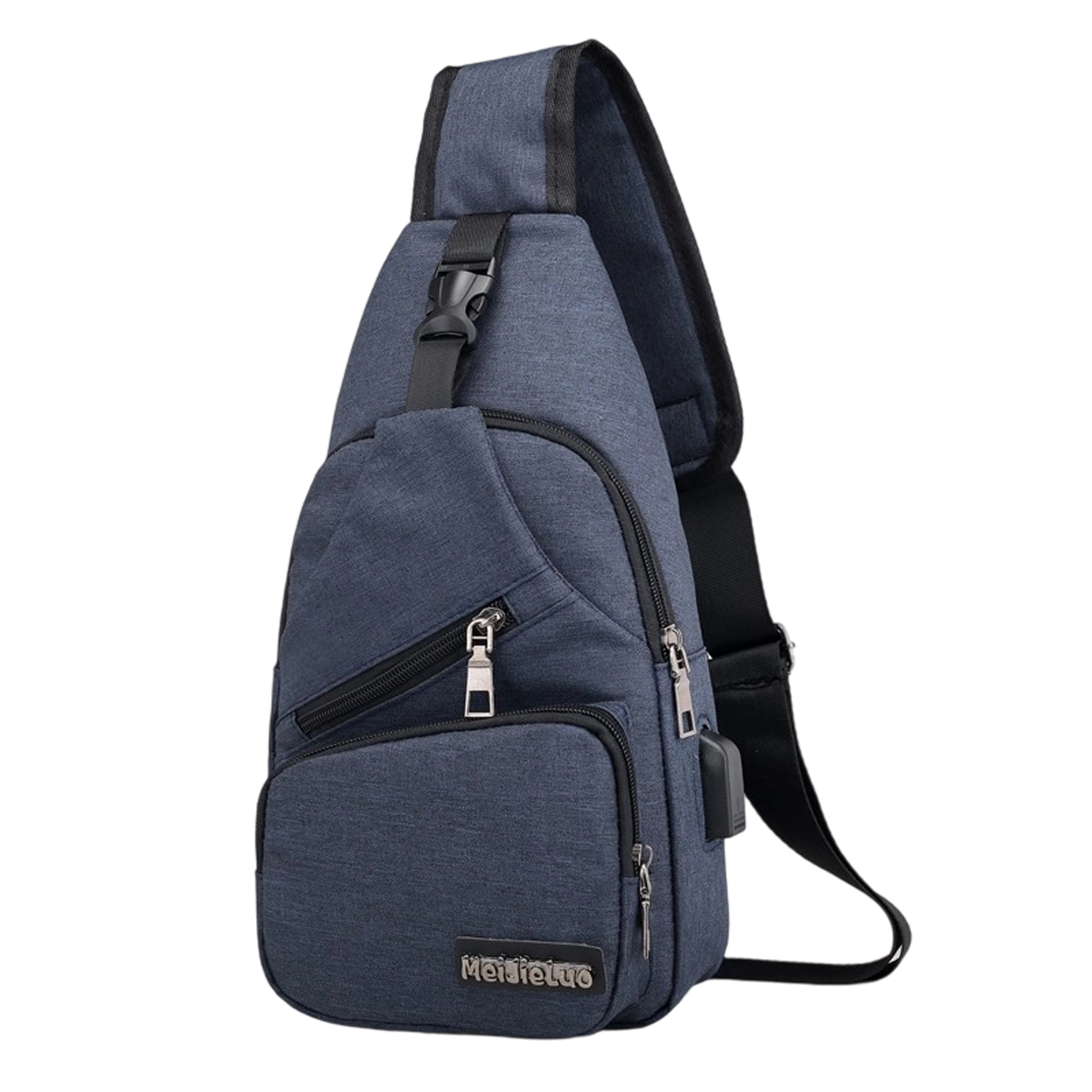 Oxford Sling Crossbody Bag With Zipper Pocket 4
