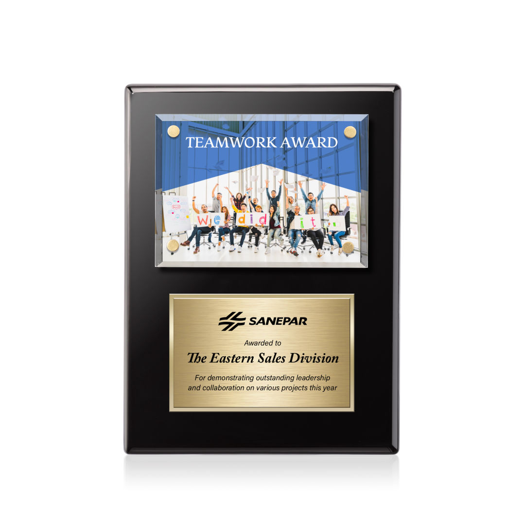 Gossamer VividPrint™ Plaque - Black/Gold 5