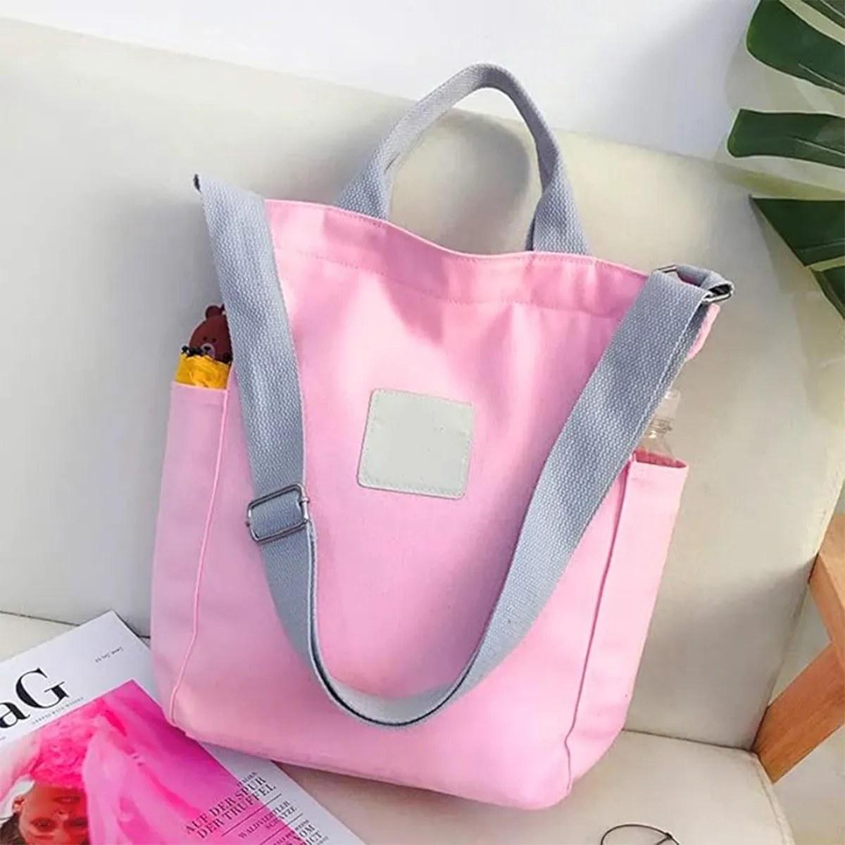 Shoulder Canvas Backpack Large Crossbody Bag 3