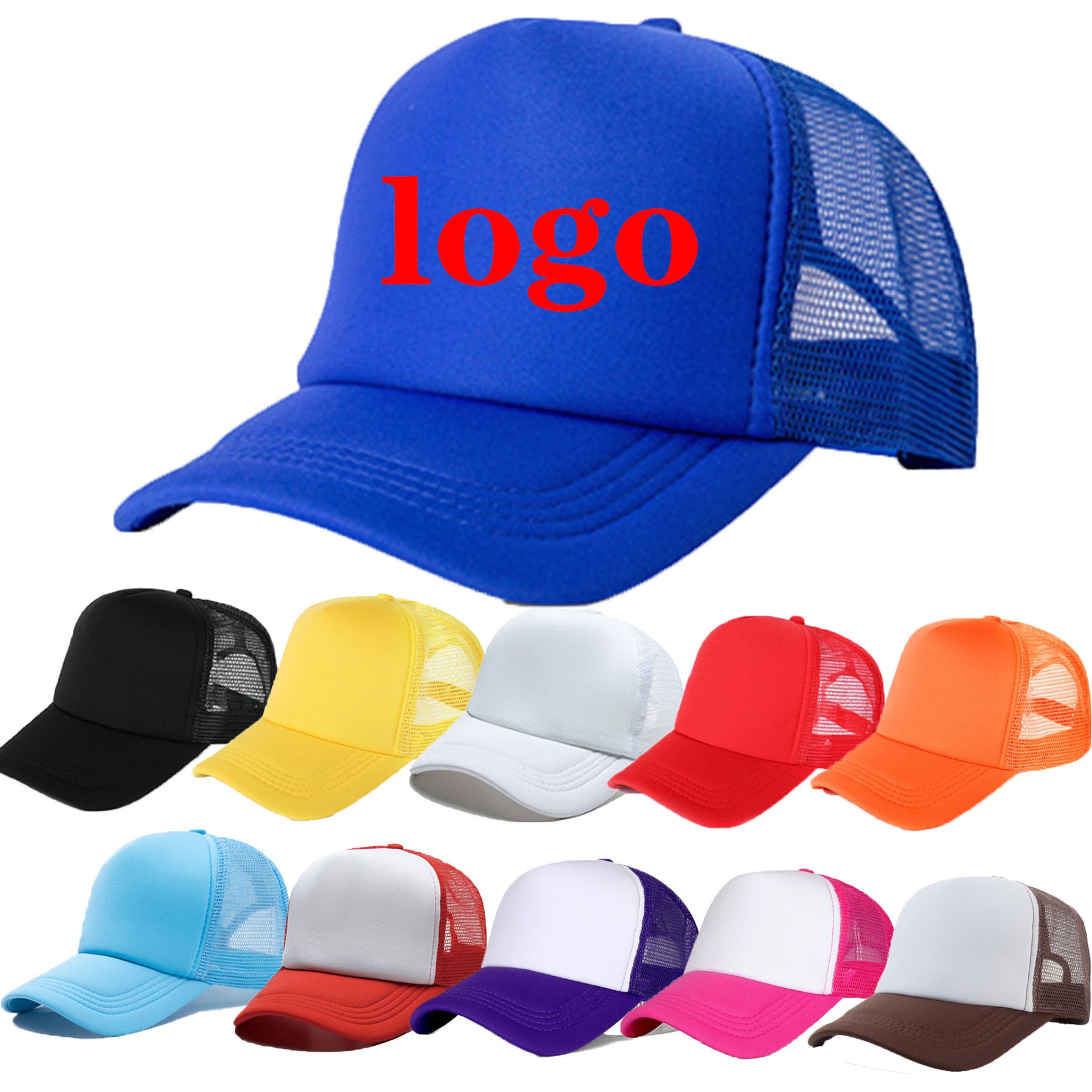 Baseball Sponge Mesh Advertising Peaked Sun Cap