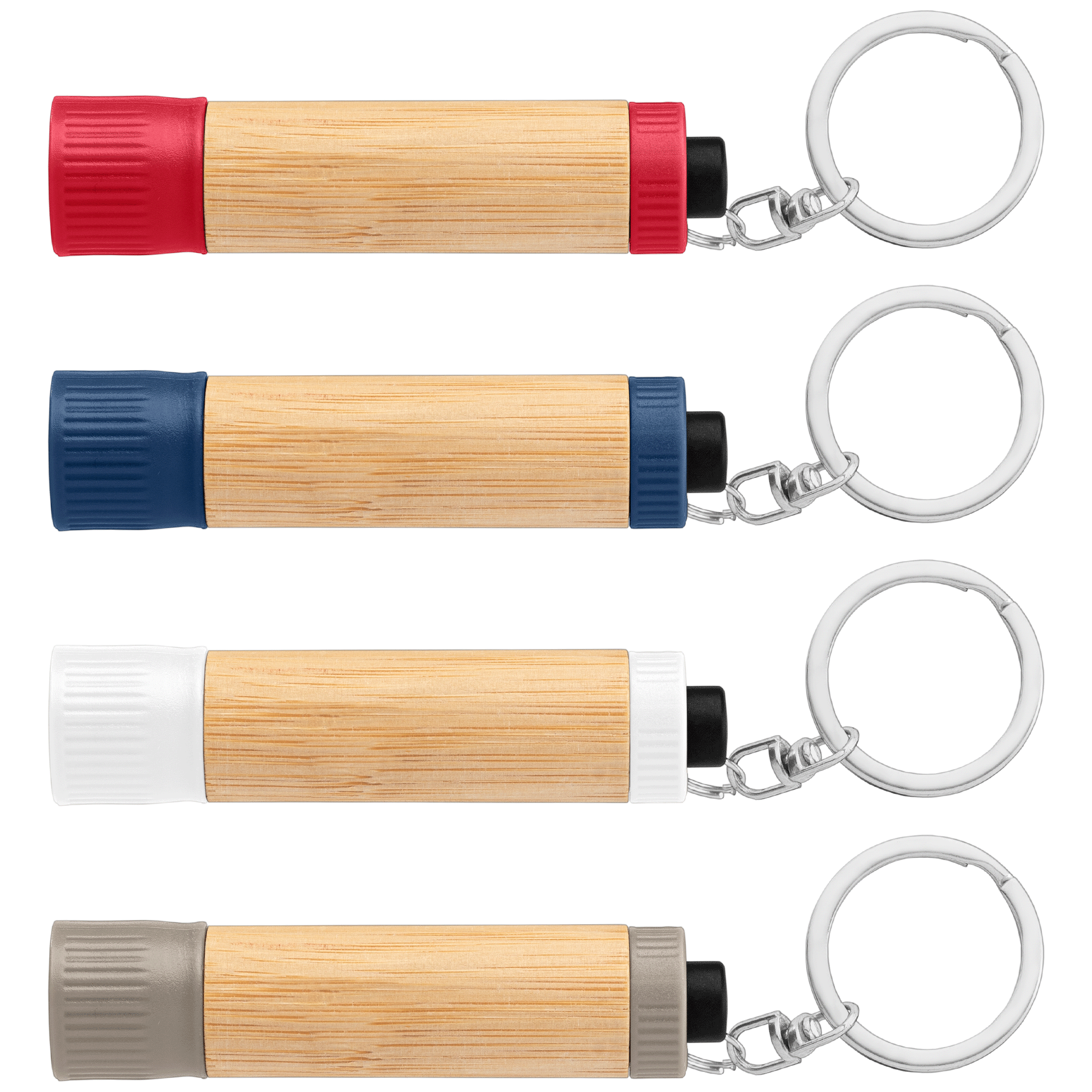 Bamboo LED Flashlight with Keyring 7