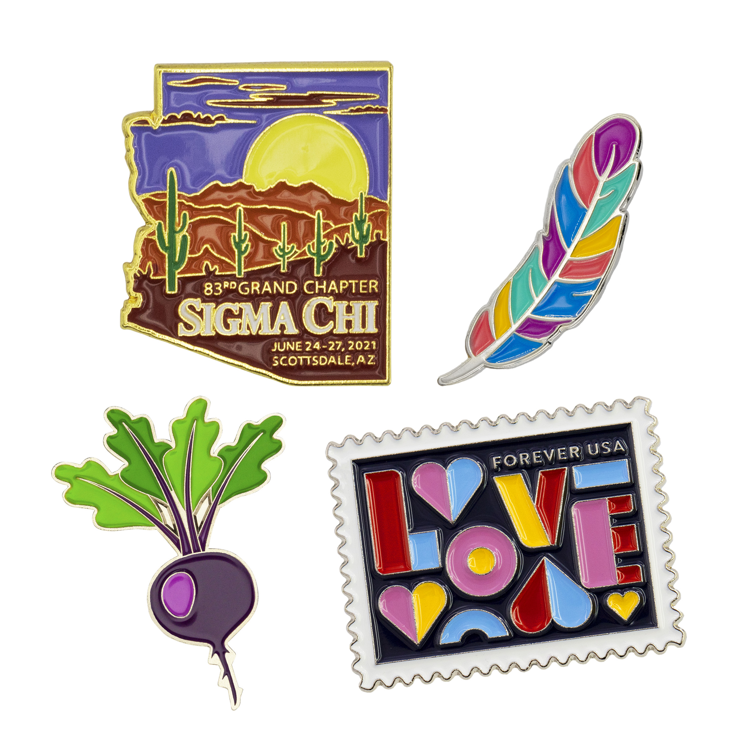 Lapel Pins Die Struck Soft Enamel (3/4") 11
