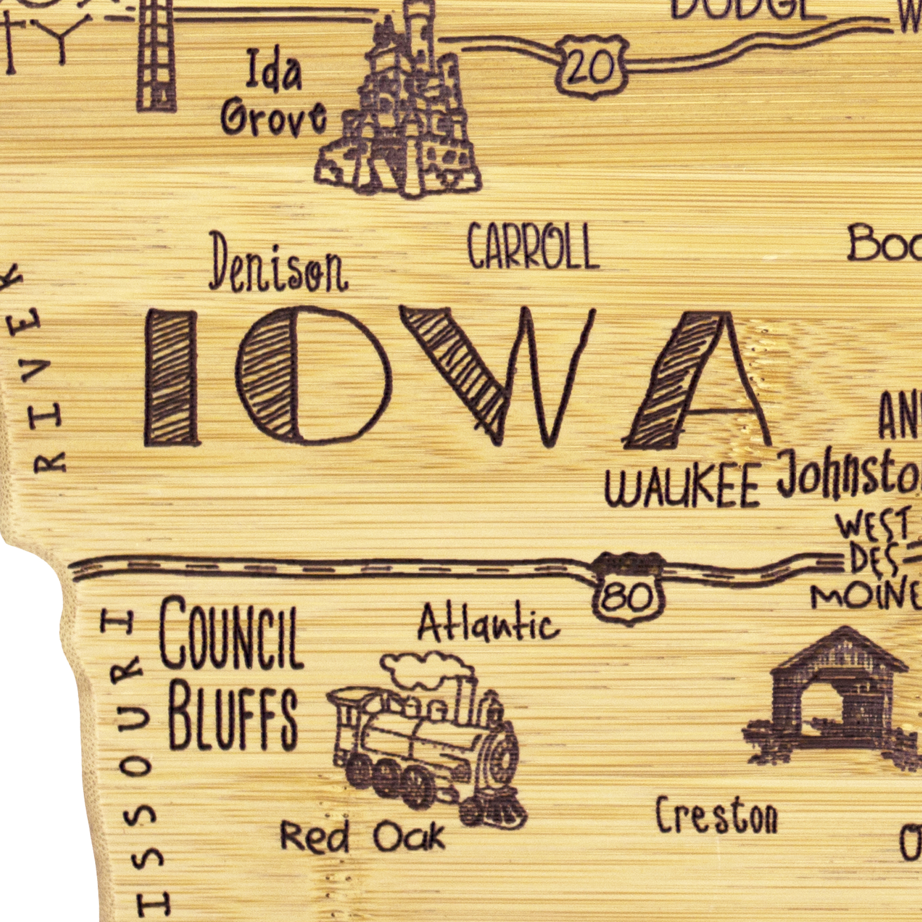 Destination Iowa Cutting & Serving Board 4
