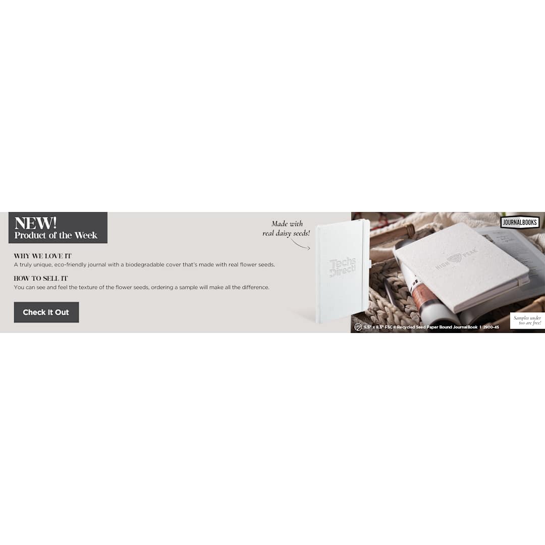 5.5" x 8.5" FSC® Recycled Seed Paper Bound Journal 50