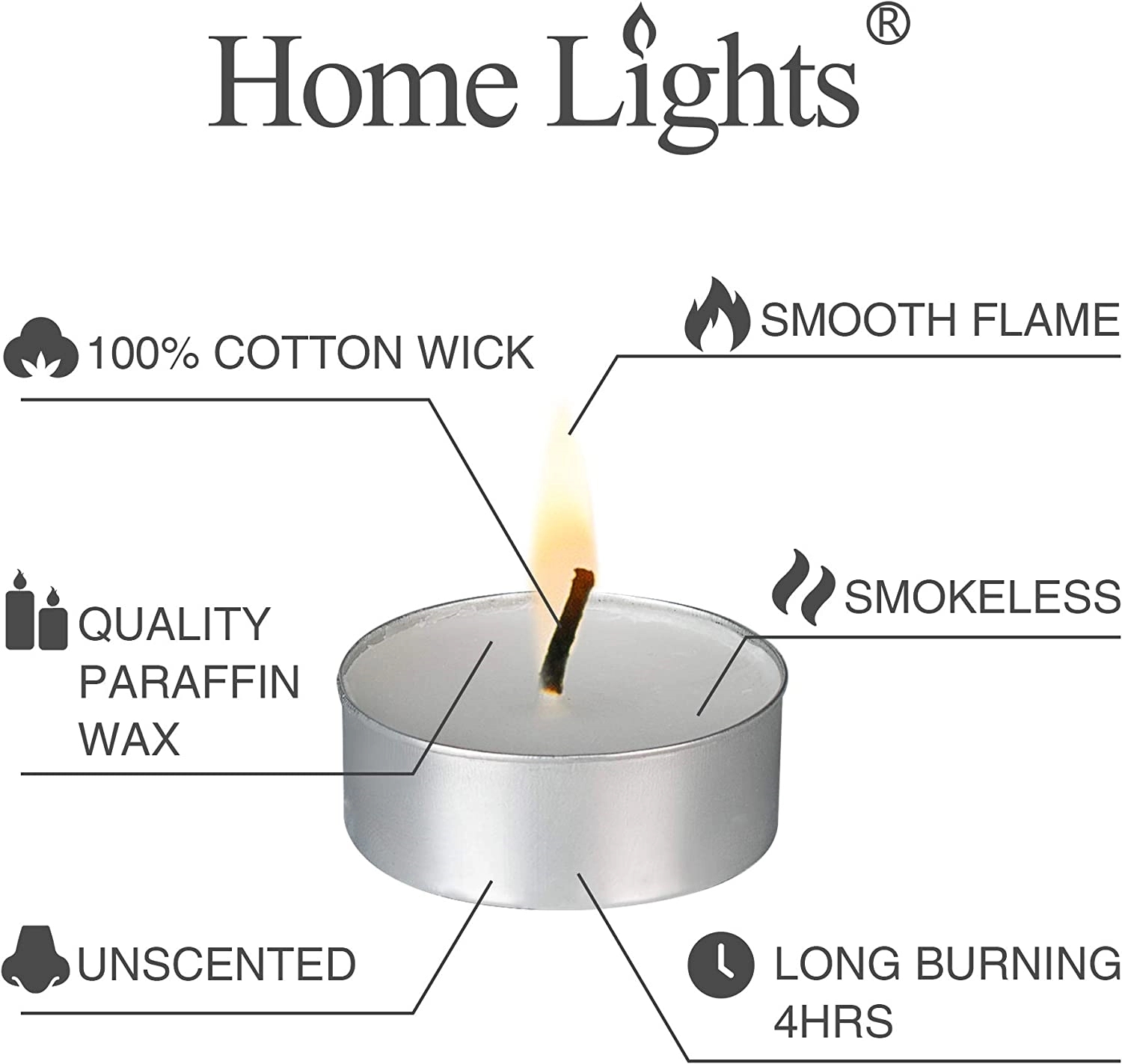 Tealight Candles - 4 Hour - 50 Pack 4