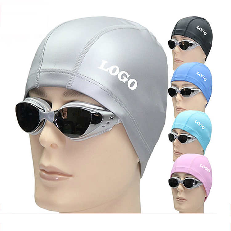 Waterproof Pu Coating Polyester Swimming Caps