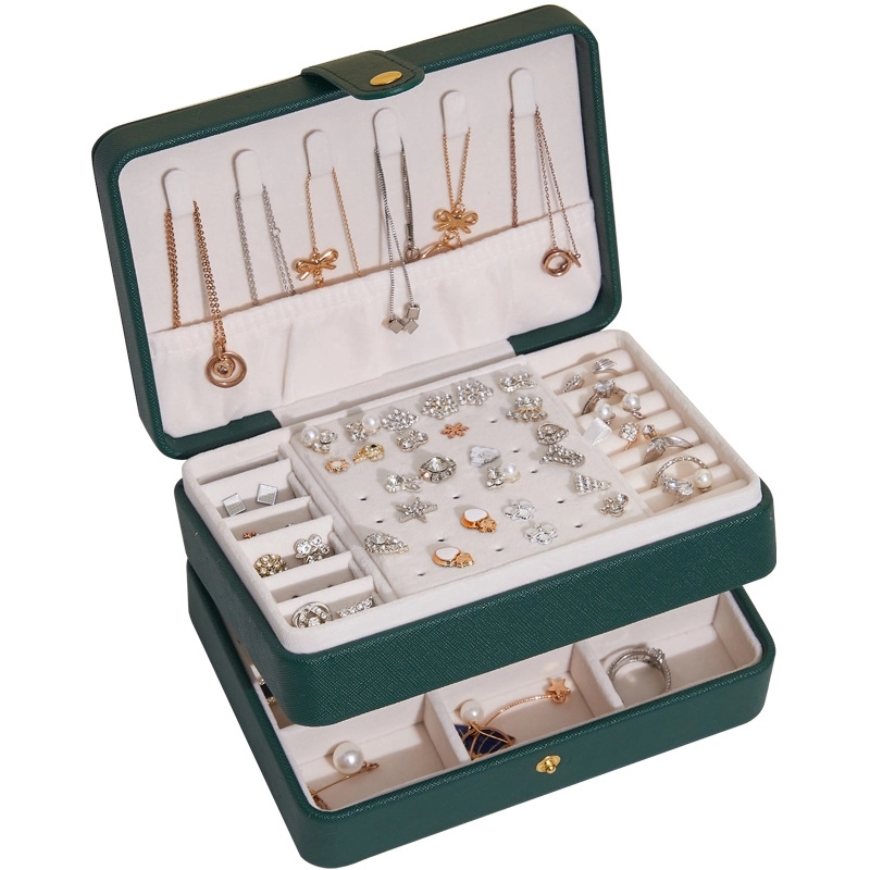 Custom PU Leather Multi-Layer Jewelry Organizer Storage Box 4