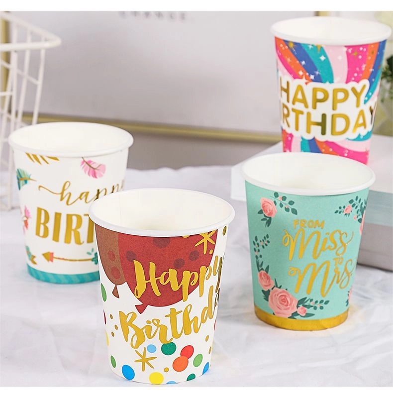 9 oz  Disposable Party Picnic Beverage Paper Cup 6