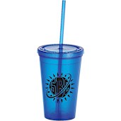 Iceberg 16oz Double-Wall Tumbler w/Straw 8