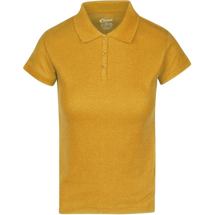 Juniors' Polo Uniform Shirts - Gold Size Large 1