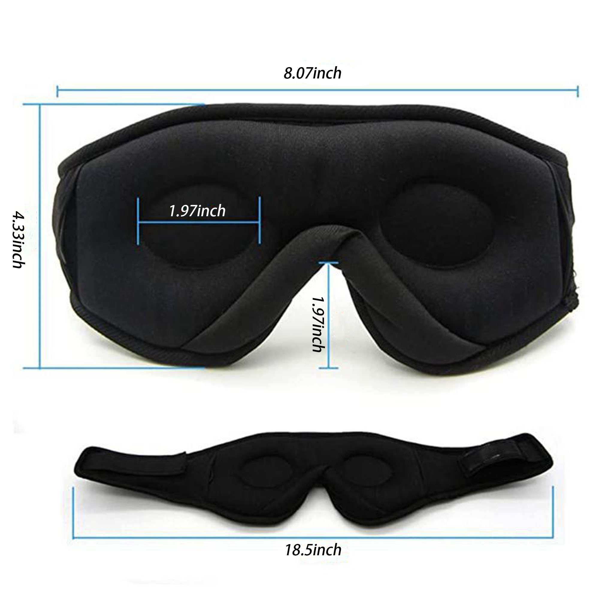 3D Wireless Music Eye Cover 3