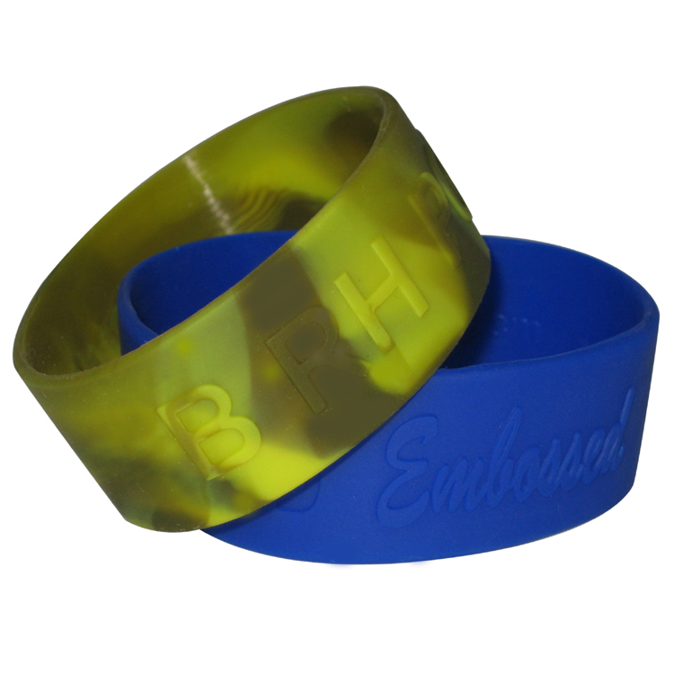 1" Embossed Silicone Wristband 25